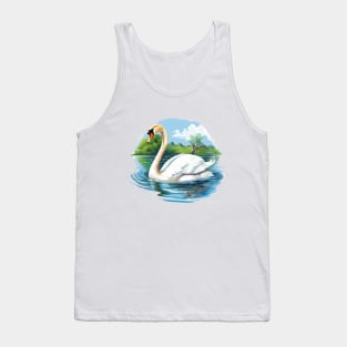 White Swan Tank Top